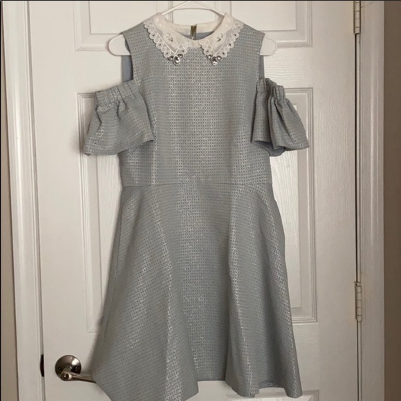 Ted baker araye cold shoulder blue dress - Picture 4 of 5